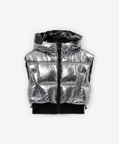 Gulliver Puffer vest Silver for Girls Junior-Ice