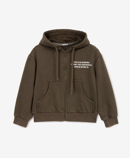 Gulliver Khaki Zip-Up Hoodies for Boy Mini-Expedition