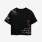 Gulliver Black Short Sleeve T-shirt for Girl Party-Art Object