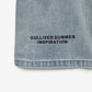 Gulliver Light Blue Wide Leg Denim Pants with Elastic Waist for Girl Mini-Smoothie