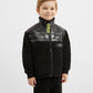 Gulliver Black Fleece Hoodie with Shiny Shell Detailing for Boys