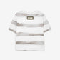 Gulliver White Striped Short Sleeve T-shirt for Boy Mini-Expedition