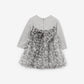 Gulliver Dress Gray for Girls Baby-Snow Leopard