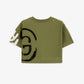 Gulliver Green Cropped Oversized T-Shirt for Girl Mini-Ecuador