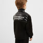 Gulliver Black Fleece Hoodie with Shiny Shell Detailing for Boys