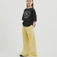 Gulliver Black Oversized Mercerized Interlock T-shirt for Girl Junior-Arboretum
