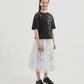Gulliver Black Short Sleeve T-shirt for Girl Party-Art Object